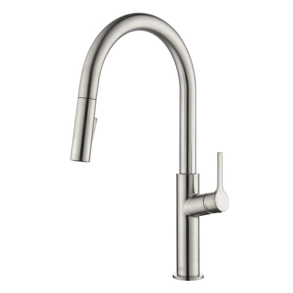 Kibi Fusion-T Single Handle Pull Down Kitchen Sink Faucet - Brushed Nickel KKF2018BN - main